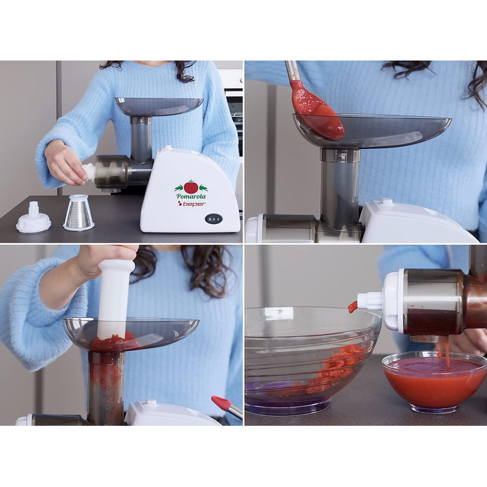 М'ясорубка електрична BEPER P102ROB200 з нержавіючої сталі 1200 Вт + Томатотерка (300 Вт)