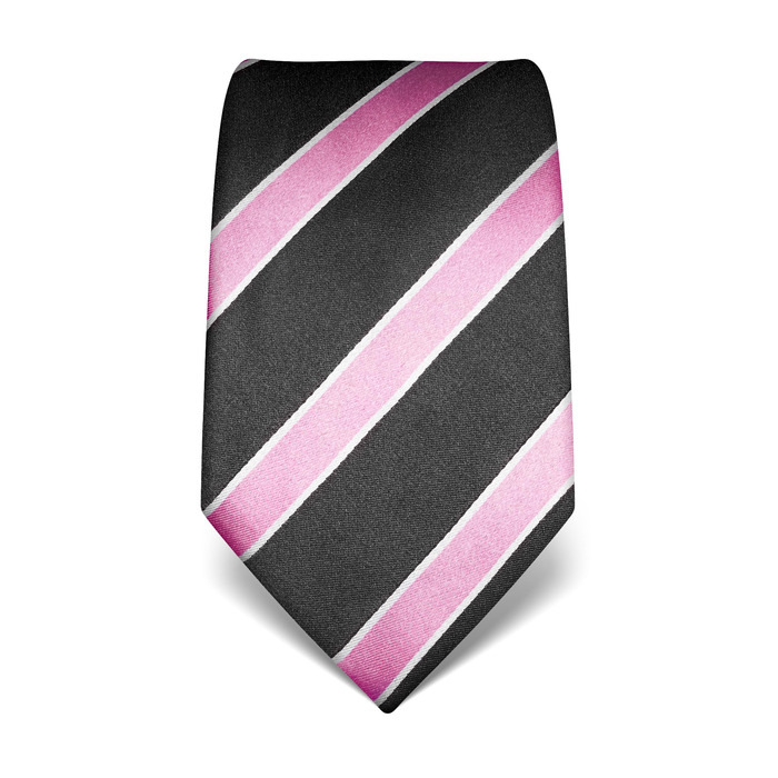 Краватка чоловіча Vincenzo Boretti, шовк, смугаста, антрацит, 8 см (для костюма та сорочки, бізнес, весілля)