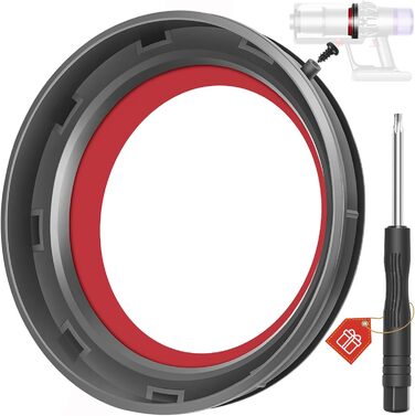 Dyson V10/V11/V15 Dust Bin Replacement Part - Compatible with SV12, SV13, SV14, SV15, SV17, SV22, SV27, SV28 - Includes Sealing Ring, Part Number 969509-01