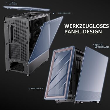 Корпус для ПК Antec Flux Midi Tower, чорний матовий, Gaming Case