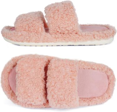 Тапочки жіночі OFFCUP Fuzzy з м'якою піною Memory, у формі акули, антиковзкі, теплі та зручні, рожеві, 38/39