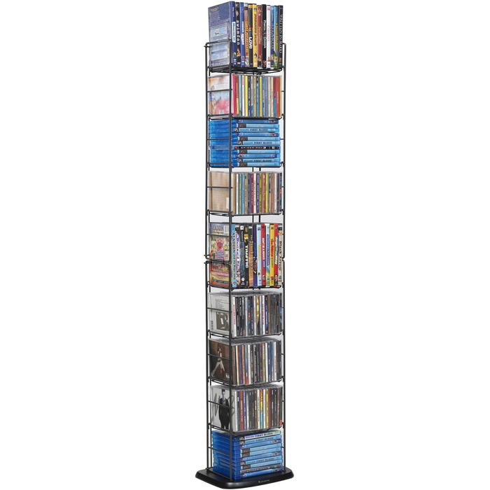 Медіа-стелаж Atlantic Klappregal 78205091 для 153 CD або 72 DVD, сріблясто-чорний