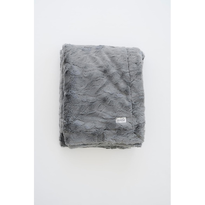 М'яка та тепла плюшева ковдра GRACED SOFT LUXURIES, сіра, розмір L (127 x 152,4 см)