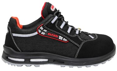 Робочі черевики ELTEN SENEX XXT ESD S3 для чоловіків, текстиль, пластикова захисна капа, легкі, спортивні, чорно-червоні, розмір 46 EU