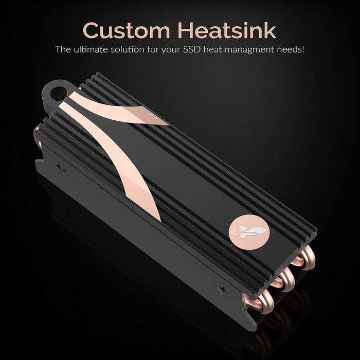 SSD Sabrent M.2 NVMe 2TB Gen 4 з радіатором: швидкість 7100 МБ/с, PCIe 4.0 для ПК, PS5, ноутбуків та десктопів