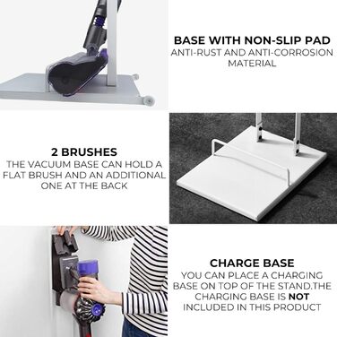 Підставка для пилососів Dyson: V15, V12, V11, V10, V8, V7, V6, DC58, DC59, DC62, DC74. Органайзер для акумуляторних пилососів Dyson. Рамка-тримач (S3189)