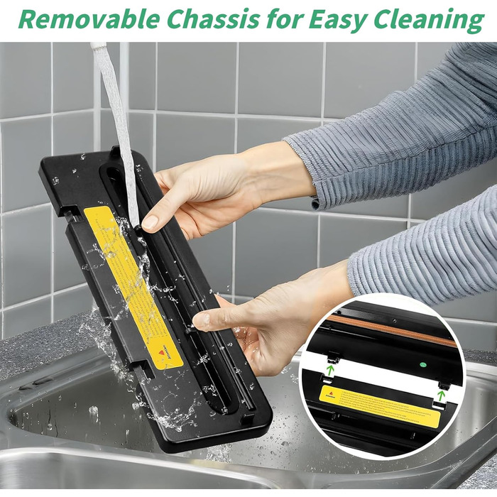 Вакуумний пакувальник 6-в-1 для продуктів харчування, сухий/вологий режим, пристрій для запечатування з вакуумними пакетами