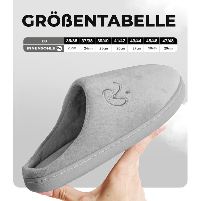 Тапочки домашні жіночі та чоловічі, розмір 35-48, неслизькі для дому та гостей | Виберіть улюблений колір | Зимові та літні, для дому та вулиці (сірий, 45/46 EU)