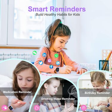 Дитячий фітнес-трекер: крокомір, вимірювання пульсу, 19 режимів, водонепроникний IP68, фіолетовий