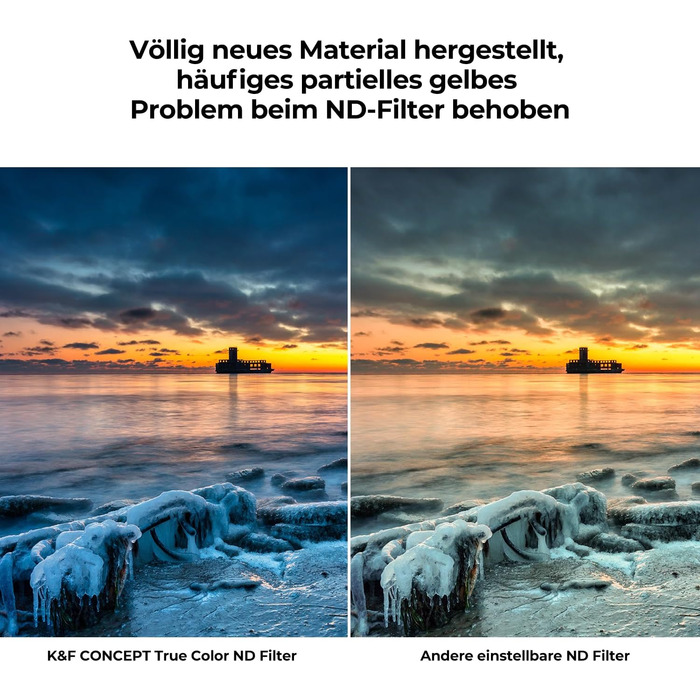 Фільтр нейтральної сірої ND K&F Concept Nano-X True Color Variabler 55mm (ND2-32, 1-5 ступенів)