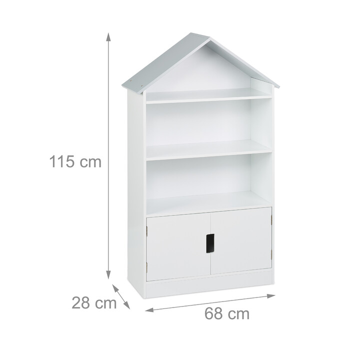 Relaxdays Children's Shelf, House Shape