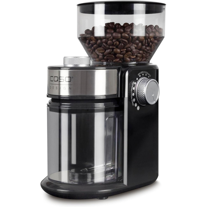 Електрична кавомолка CASO Barista Crema з жорнами, 150 Вт, регулювання помелу, переможець тесту Haus & Garten Test