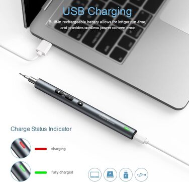 Міні електрична викрутка 28 в 1: набір прецизійних викруток з LED-підсвічуванням для телефонів, годинників, ноутбуків