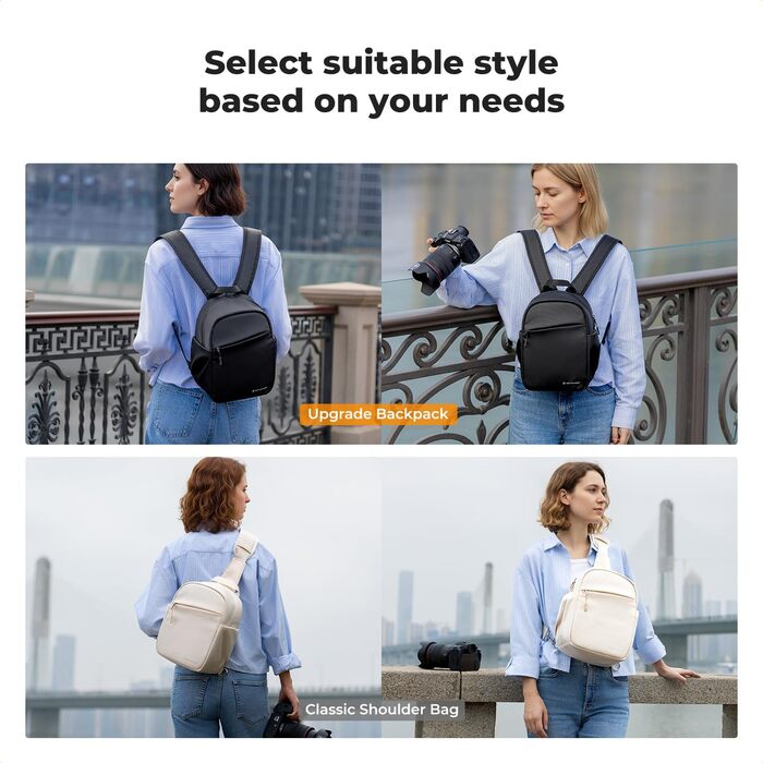 Рюкзак для камери K&F CONCEPT - компактний фоторюкзак для DSLR, об'єктивів, що підходить для повсякденного використання, роботи та подорожей, колір B-dunkelgrün (A-schwarz)