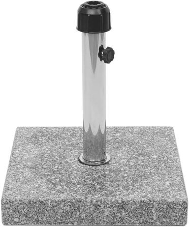 Mendler Umbrella Stand HWC-F92, Umbrella Stand, Granite - 23kg, Square, Grey