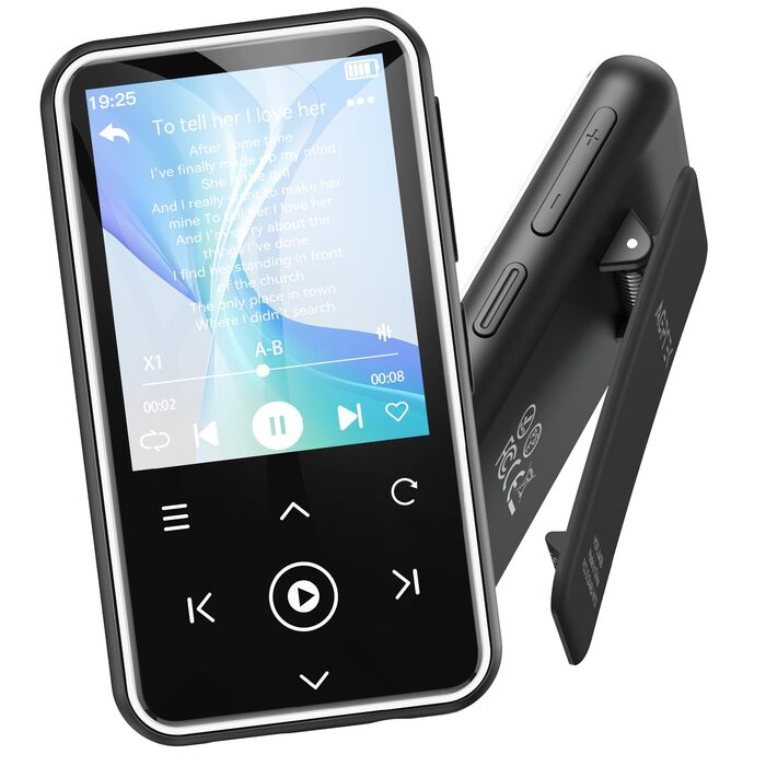 MP3 плеєр AGPTEK 64GB з кліпсою для спорту, Bluetooth 5.3, 1.8