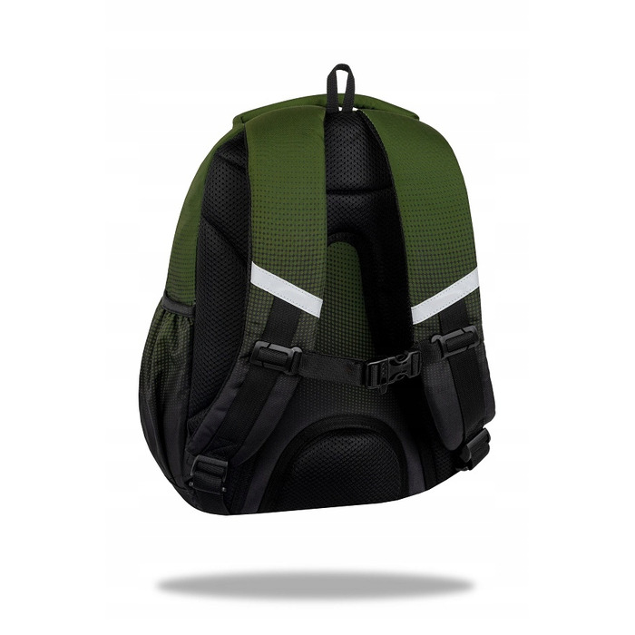 Багатовідсіковий шкільний рюкзак CoolPack, чорний з зеленим, 21 л