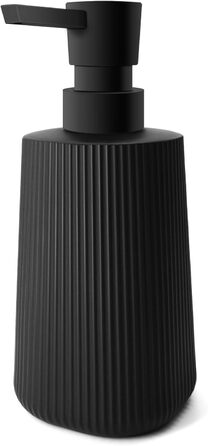 Набір дозаторів для мила з прозорого скла, 250 мл, для ванної кімнати та кухні (2 шт.) + 1 шт. чорного кольору