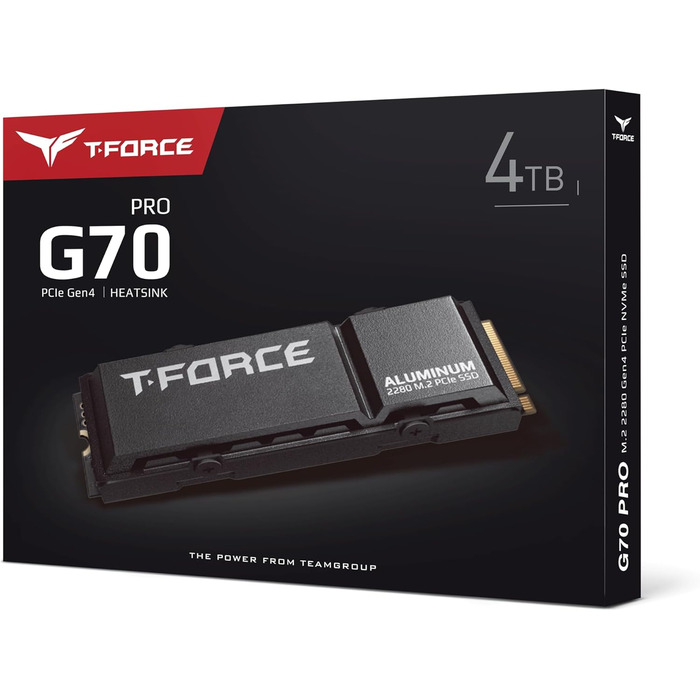 SSD TEAMGROUP T-Force G70 Pro 4TB NVMe PCIe Gen4x4 M.2 2280 з графеновим охолодженням для геймінгу (5000/4500 MB/s)