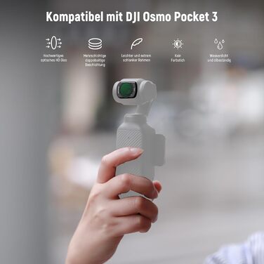 Набір фільтрів NEEWER для DJI Osmo Pocket 3: ND, PL, CPL, UV, Diffusion. Комплект для фото- та відеозйомки