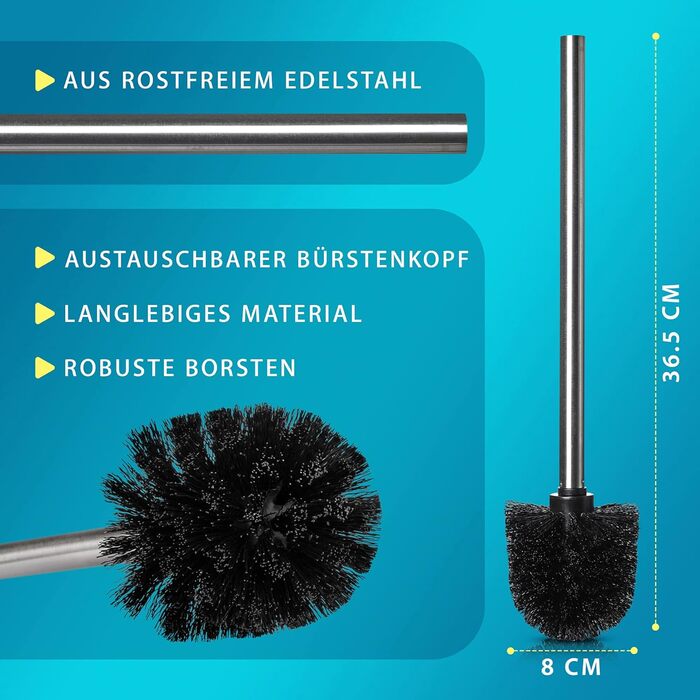 Набір для туалету KLINOO Premium: щітка та ручка з нержавіючої сталі (2 шт.)