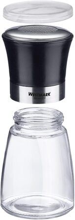 Westmark Display для спецій та цукру, 6 дозаторів по 190 мл, скло/нержавіюча сталь/пластик, прозорий/чорний/срібний, 63592611