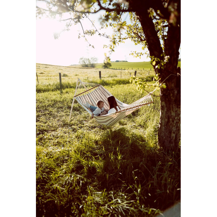 AMAZONAS Wood – Flexible hammock stand made of ash wood, 100 kg load capacity, ideal for a tree or suspension point