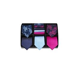 HISDERN Комплект краваток для чоловіків (5 шт.) з кишеньковим хустинкою. Класичні, елегантні краватки з шовку для весілля та особливих випадків. У подарунковій коробці.