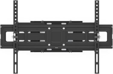 Hama TV Wall Mount Bracket (37-90 inch TV Mount, up to 220lbs, VESA 800x400, Fixed Wall Mount, Includes Fischer Anchors & Instructions, Black)