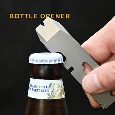 ResafeLy EDC-мультитул-брелок із титану: ломака, викрутка, відкривачка, ключ, кишеньковий інструмент