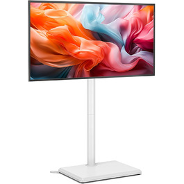 Підставка для телевізора TVON, 32-55 дюймів, регульована висота, поворотна, VESA 400x400, до 40 кг, біла