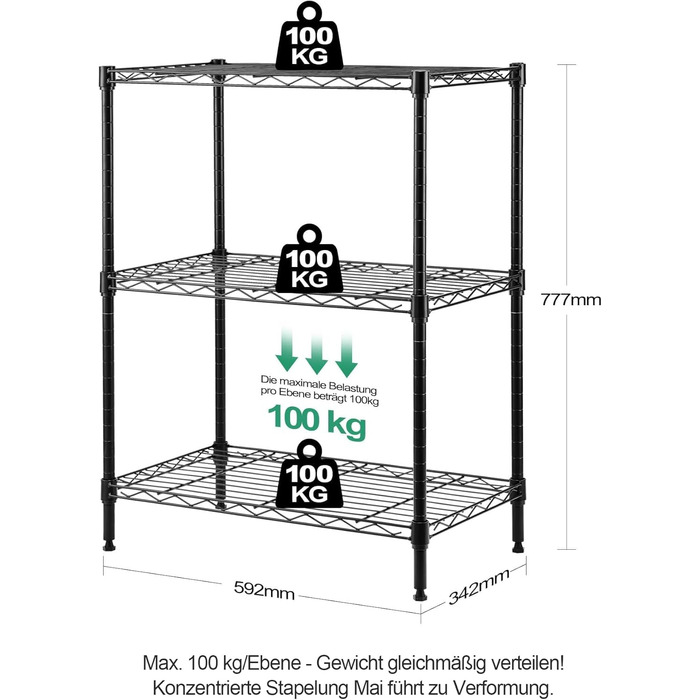 Nilpferd Metal Wire Shelving Unit
