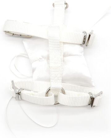 Нашийник для собак Croci Ceremony з кільцем для обручки, H-подібний, регульований, білий, розмір S (38-54 см)