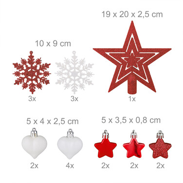 Relaxdays Christmas Baubles - Set of 101