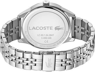 Годинник чоловічий Lacoste Vienna 2011073 кварцовий з сріблястим браслетом з нержавіючої сталі