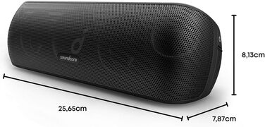 Soundcore Motion+ Портативна Bluetooth Колонка HiFi 30W, Глибокий Бас, IPX7, 12h, USB-C, App, Чорний