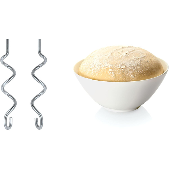 Ручний міксер Bosch MFQ3540: 2 вінчики, 2 гаки для тіста, пюрірувач, 5 швидкостей, 450 Вт, білий