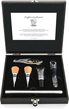 Набір Laguiole Style de Vie з відкривачем для пляшок, 6 предметів, з дубовим деревом