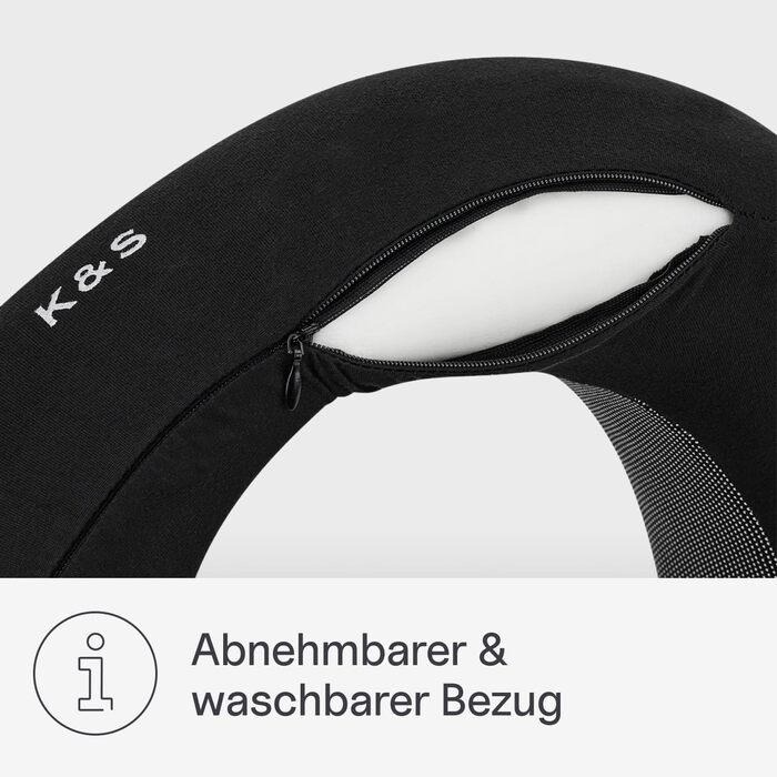 Подушка для шиї Kapten & Son | Подорожі | З піною Memory Foam | Регульована | Ергономічна