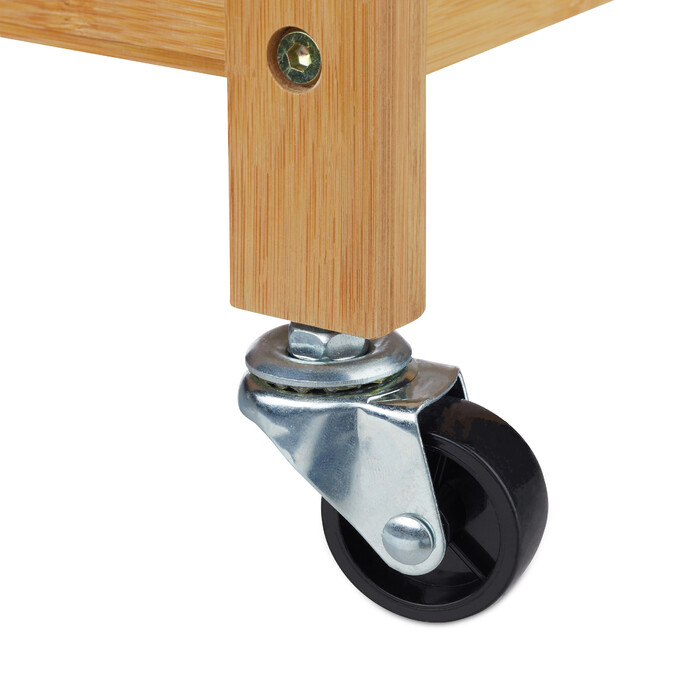 Relaxdays Serving Trolley Bamboo