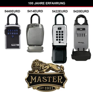 Сейф для ключів Master Lock з кріпленням на стіну, зовнішній, 12.6 x 7.2 x 5.2 см, з регульованим бугелем