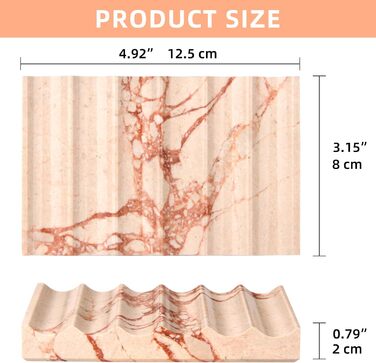 Миска для мила з мармуру з отвором, рожева. Миска для мила, рожева, з отвором, для ванної кімнати та кухні.