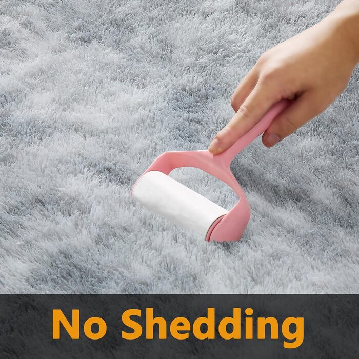 Пухнастий килим для вітальні Hochflor, 160x230 см, сірий. Килим для спальні, дитячої кімнати, з антиковзаючою основою, легко миється.