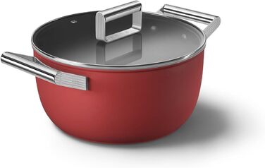 Електричний чайник Smeg KLF05CREU, 0.8 л, червоний, нержавіюча сталь, з автовимкненням