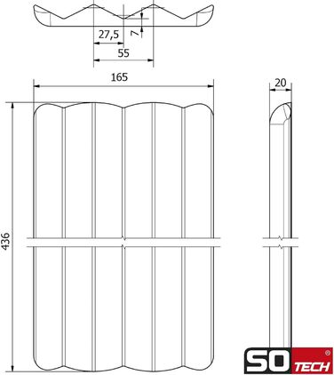 Бамбукова вставка для спецій 436x165x20 мм для лотка ORGA-BOX 3, антрацит, від 491 мм (корпус 600 мм), дерев'яний органайзер для баночок спецій