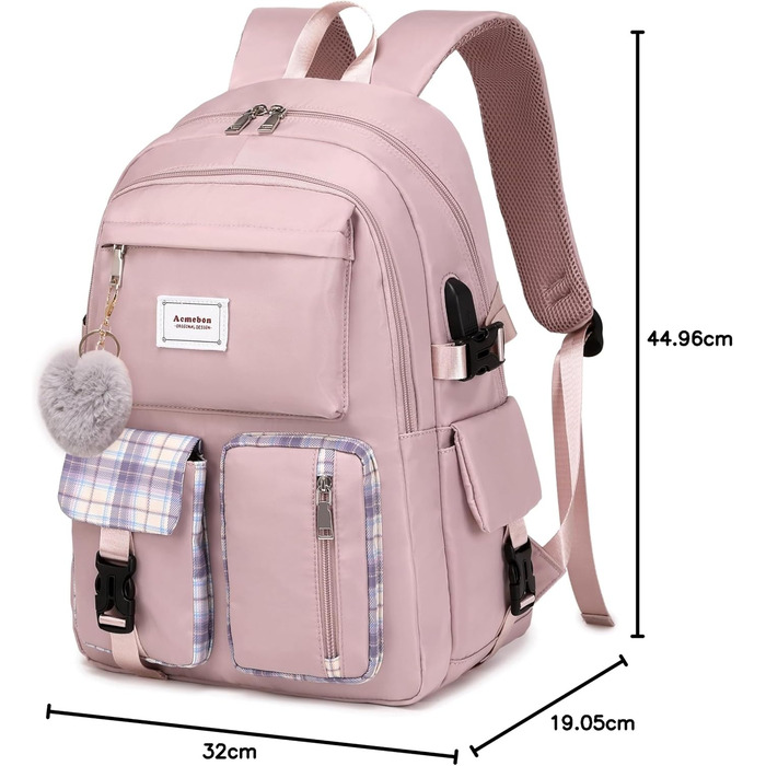 Жіночий рюкзак Acmebon для ноутбука, місткий, модний, повсякденний, фіолетовий