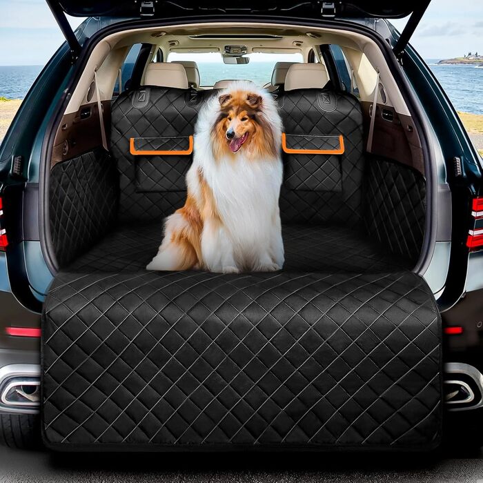 Захист для багажника автомобіля для собак з боковими та захистом краю - універсальний килимок для багажника, водовідштовхувальний та стійкий до подряпин. Підходить для SUV, Van та Kombi