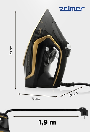 Парова праска Zelmer ZIR2620, 2600 Вт, керамічна підошва, 280 мл