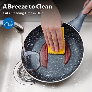 Набір посуду BEZIA з індукційним покриттям, 10 предметів, нержавіюча сталь, антипригарне покриття, бакелітові ручки, чорний