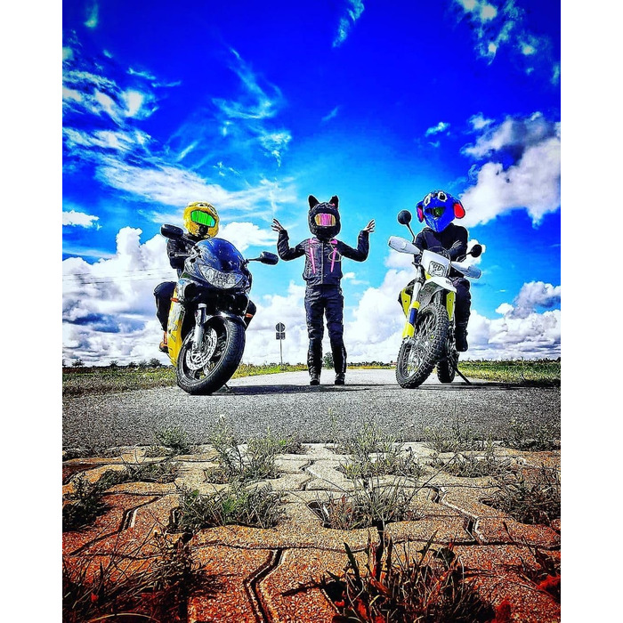 Чохол FunnyRiders для мотоциклетного шолома – креативний текстильний наклад для захисту від пилу, подряпин і ударів, ручна робота з Польщі, універсальний розмір